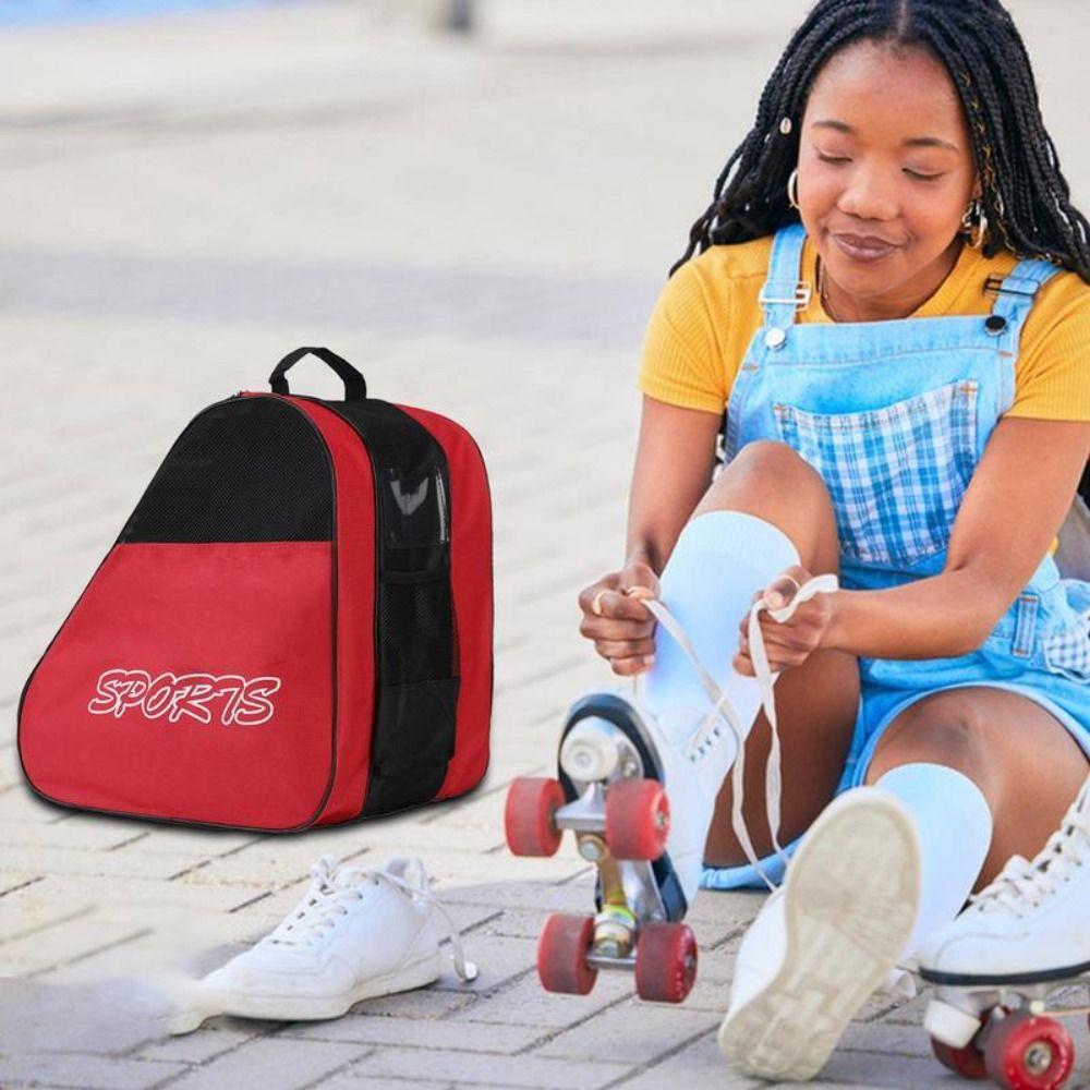 3-lagige Eislaufschuhtasche Große Kapazität Schlittschuh-Tasche Rollschuh-Tasche Inline-Skates
