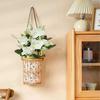 Artificial Bouquet Hennessy Corner Rose Blue Green Romantic Valentine Decor Faux Floral Arrangement Chic Home Table Decor