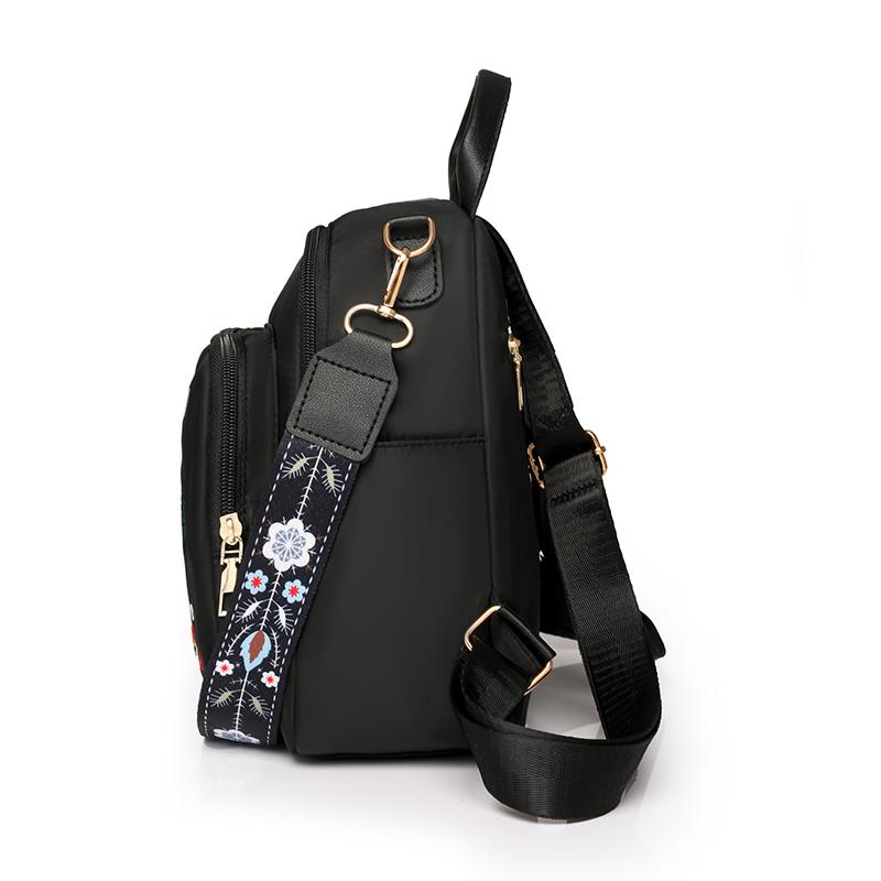 Large Capacity Backpack Women Printed Travel Backpack Embroidered Student Schoolbag