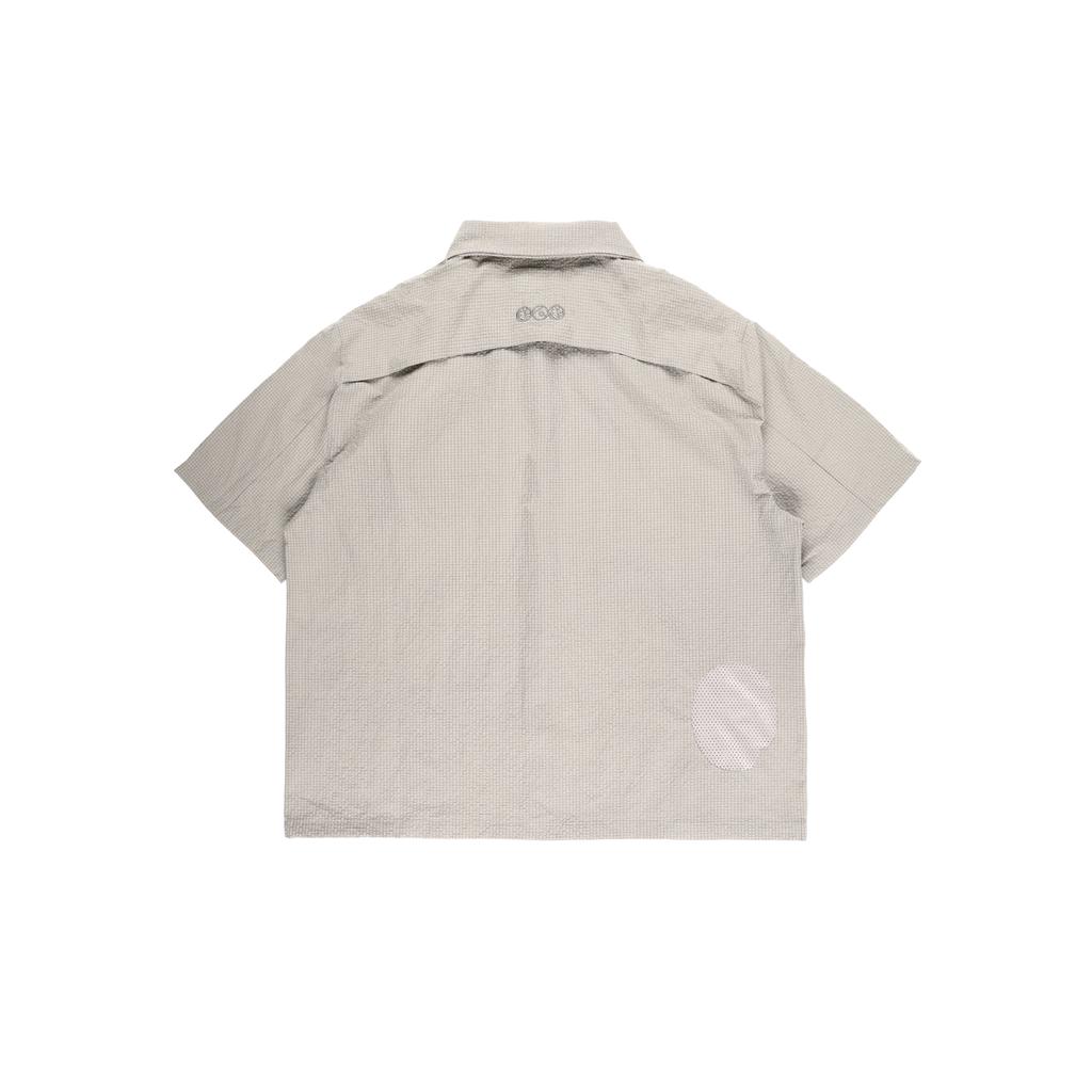 The World Packable Seersucker Half Shirts Ivory