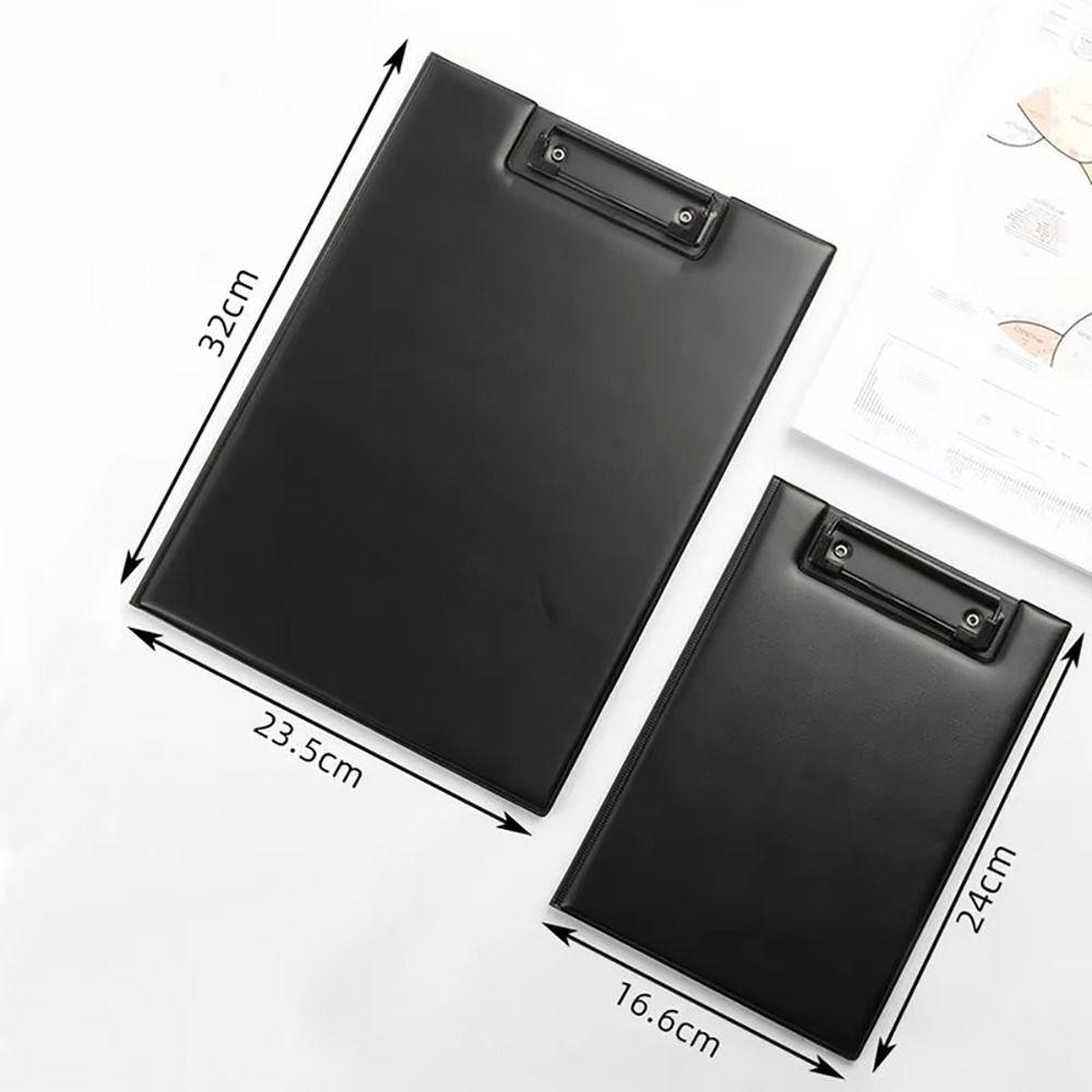 1Pcs Foldable Conference File Folder PU Leather Writing Pad Durable A4 A5 Clipboard Office Supply