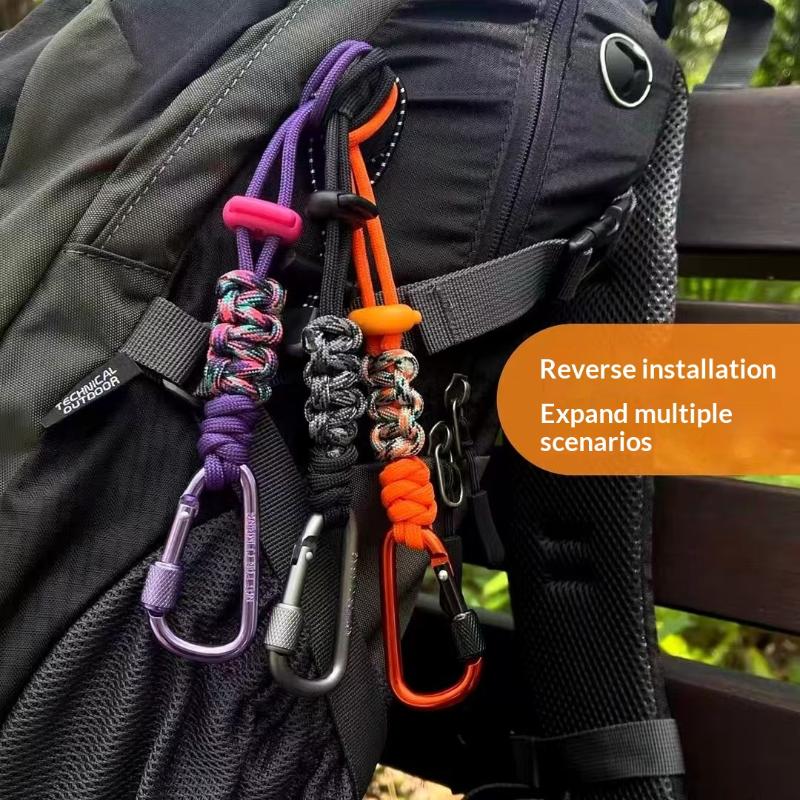 Portable Water Bottle Lanyard Backpack Pendant Keychain Travel Mountaineering Essential Water Bottle Buckle Hanging