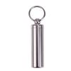 Stainless Steel  Bottle with Keychain  Storage Box Waterproof Portable for Outdoor Camping Survival
