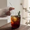 Ins Transparent Drink Glasses Cup Tumbler Whiskey Glass Drinkware Water Bottle Breakfast Coffee Milk Cup Wine Cocktail Glass Cup