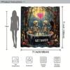 Magical Skeleton and Love Shower Curtain - Bathroom Waterproof Fabric - The Perfect Choice for Fantasy Enthusiasts