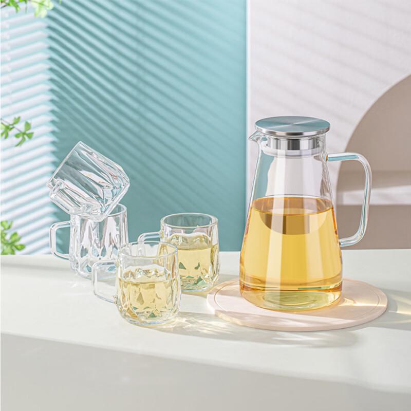 LOVWISH Water Drop High Borosilicate Glass Pot 5-Piece Set
