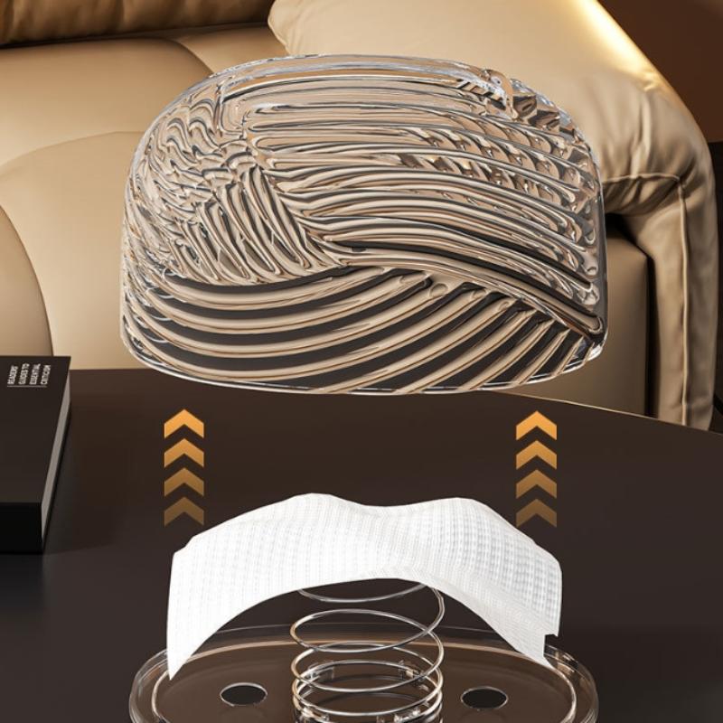 Moderne Acryl-Taschentuchbox Transparent Serviettenhalter Heimdekoration Wohnzimmer Schreibtisch Dekor Zubehör Dekorative Box