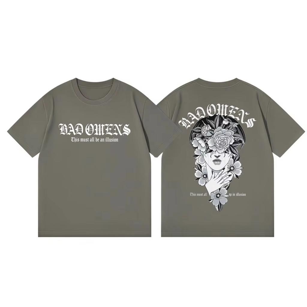 2026 Rock Band Bad OUnisexs Tour Grafica Maglietta Unisex e Donna Nuova Estiva Gotica Y2K Abbigliamento Hiphop Girocollo Manica Corta Top