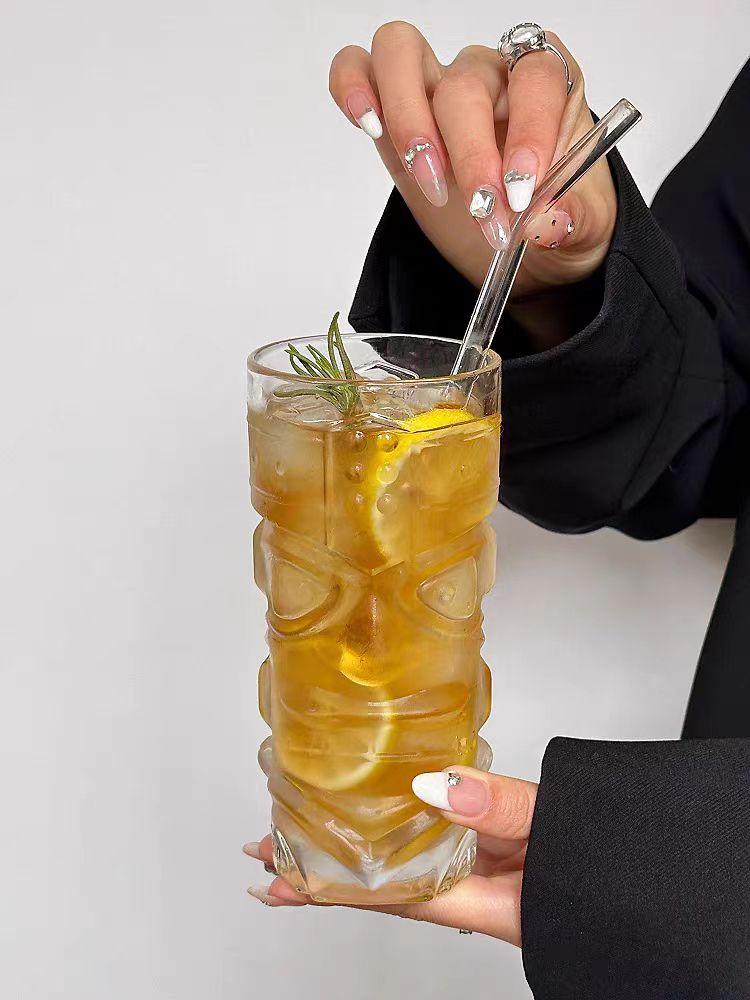 Crystal Glass Bar Grimace Glass, Hawaiian Cocktail Glass, Tiki Juice Glass, Creative Lifestyle Glass