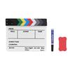 Professional Acrylic Clapboard Dry Erase TV Film Movie Director Cut Action Scene   Board Slate With Marker Pen Eraser