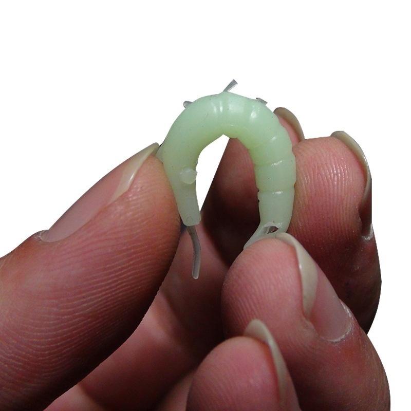 50/100/150pcs 40mm Luminous Soft Shrimp Bait Fishing Lures Artificialbait Luminous Shrimp