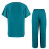 Women's Quick Drying Fabric Color V-neck Pocket Short Sleeved Pants Set Workwear
