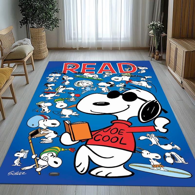 

Cute Snoopy Dog Cartoon Living Room Non-Slip Area Rug Soft Carpet for Bedroom Kids Playroom Sofa,Home Decor Doormat Gift 40x60cm