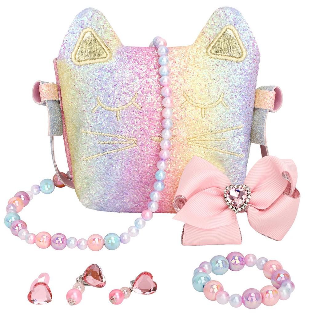 Children's Role-Playing Handbag Toy Set with Watch & Coin Purse - Perfect Birthday Gift for Girls