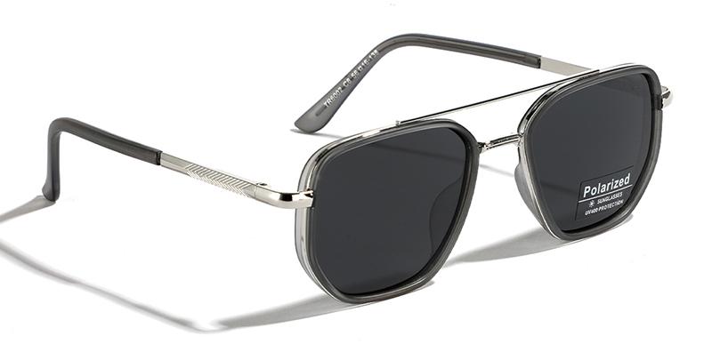 Peekaboo TR90 Polarized Sunglasses Men Retro Style Metal Square Sun Glasses for Women Double Bridge Driving Green Black Uv400