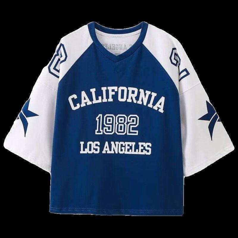 Fashion Style 2024 Summer New Women's Clothing Casual Easiest for Match Letter Print Short-Sleeve T-shirt 0264346 044