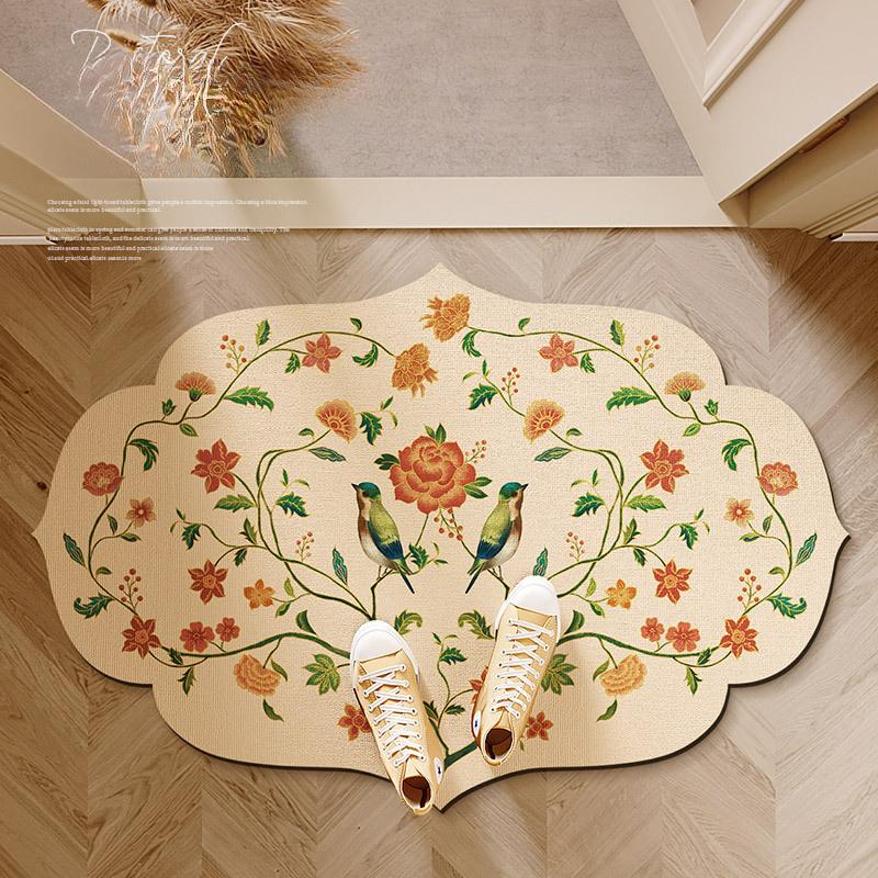 Rural Style Bathroom, Diatomaceous Earth Floor Mat, Hygienic,Absorbent,Quick Drying, Wear-resistant, Good Care, Anti Slip