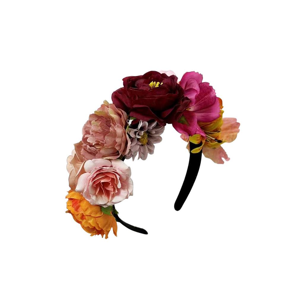 Simulation Blumen-Haarband Europäisches Braut-Hochzeits-Ankleide Super-Fee Kopfschmuck Foto Urlaubs-Party Kopfschmuck