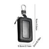 Visual Mirror Window Car Key Protector Bag Leather Key Holder Mini Auto Pocket Case Retro Keyring Wallet Zipper Bag