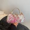 Chic Floral Tapestry Box Clutch with Gold Tone Hardware Tote Bag Detachable Crossbody Chain, Ideal for Nights Special Occasions