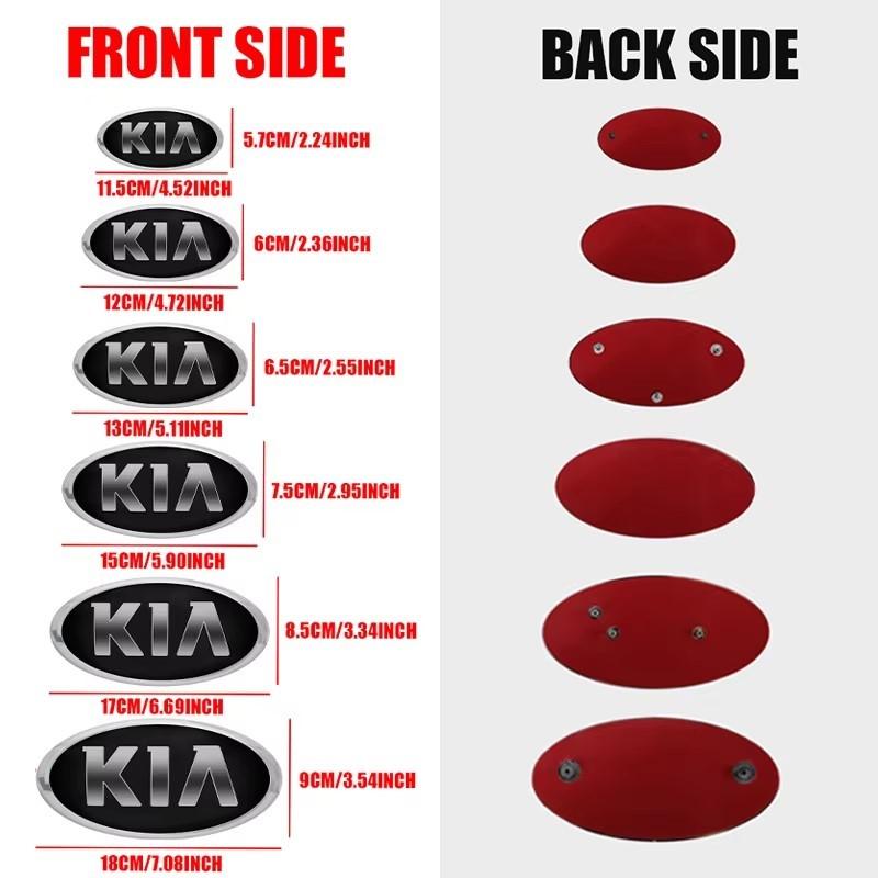 1pc 3D ABS Car Front Hood Emblem Bonnet Sticker Rear Tail Trunk LOGO Decal For KIA Rio Ceed Sportage Cerato Soul Sorento Picanto gbnkr30