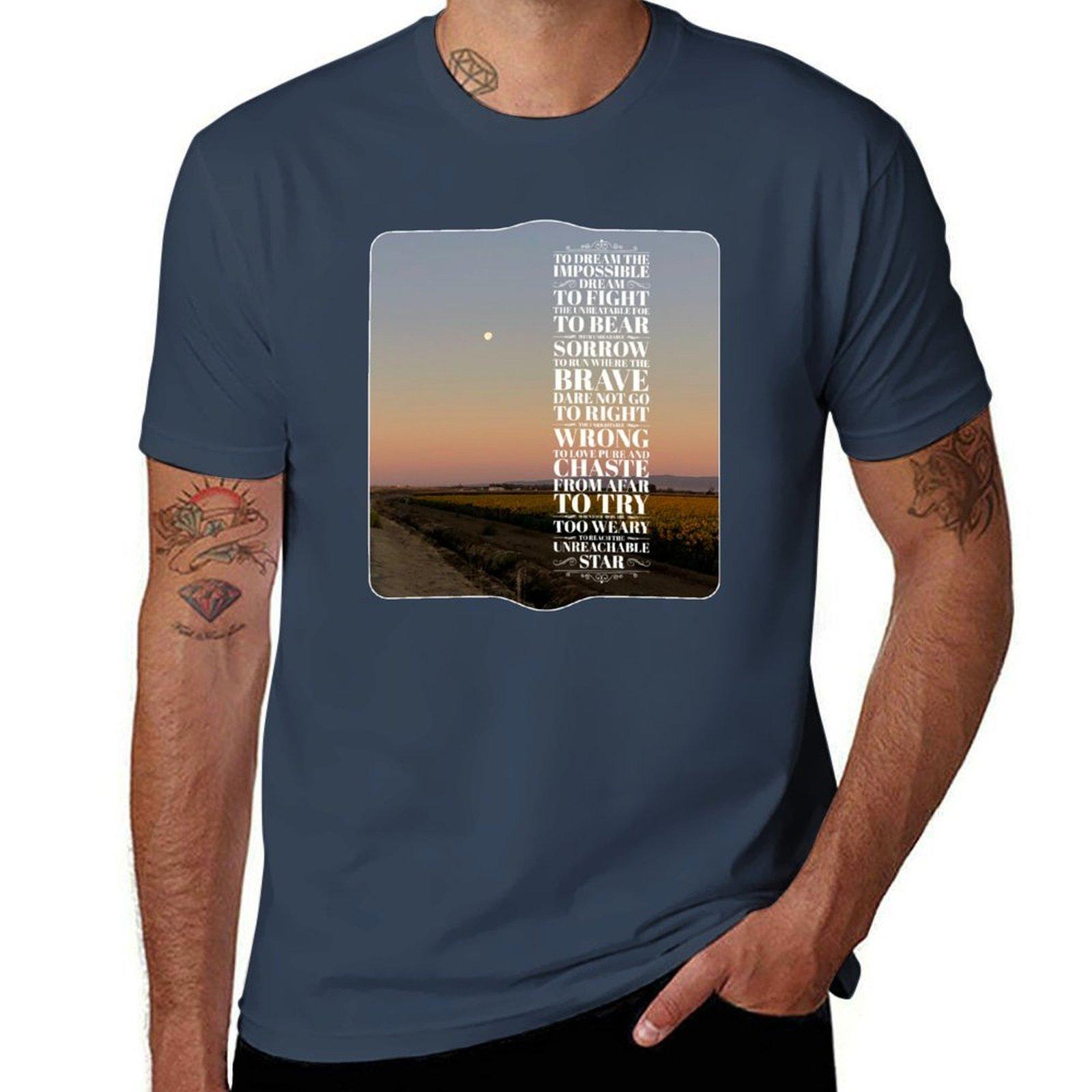 The Impossible Dream Tshirt Casual Fashion Short Sleeve Cotton Tshirt S