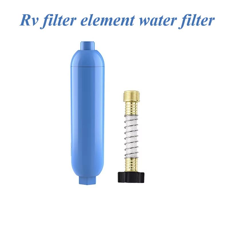 Rv filter element water filter, American standard garden hose connector, hose protection plus RV outdoor RV water filter