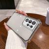 Case for Samsung Galaxy S21 Ultra Electroplated Color Border Clear Phone Casing Cover