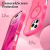 Luxury Wavy Frame Translucent Magnetic Wireless Charge Shockproof Case For 16E 16 15 14 13 12 Pro Max Plus Cover