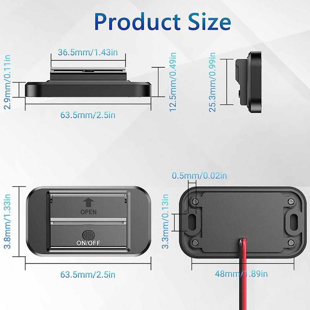 RV USB Outlet QC3.0 Motorcycle USB Fast Charger 2 Ports DC 12-24V 66W Quick Charger Socket Panel RV Phone Charger Outlet for RV