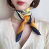 Women's Korean Small Square Silk Scarf: Spring/Autumn Career Decor Necktie All-match Scarf Lightweight Summer Neck Wrap with Sun Protection