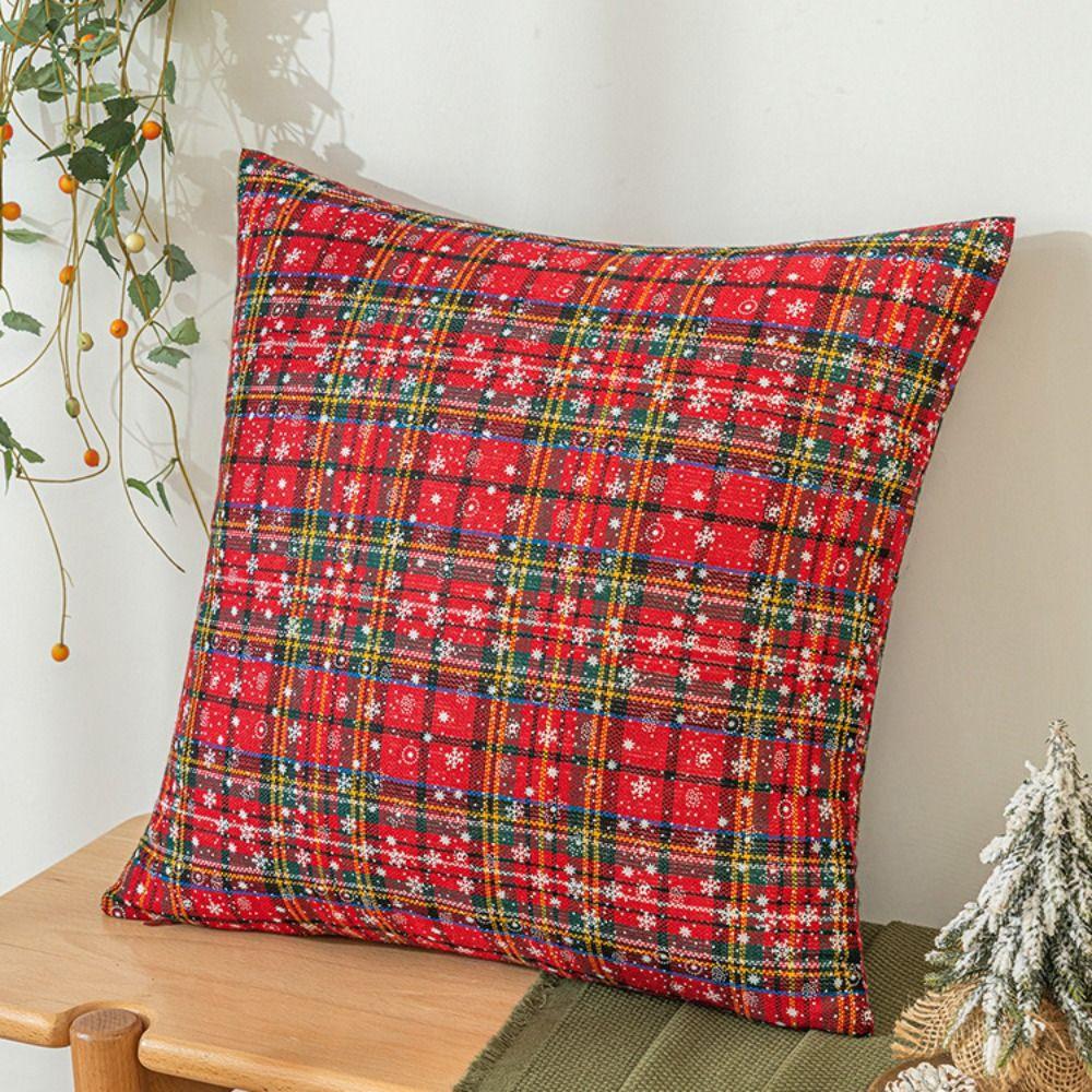 Snowflake Pattern Throw Pillowcover INS Style Cushion Cover Christmas Pillowcase  Sofa/Bed