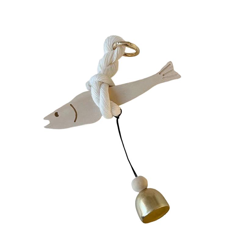 Fish Car Ornament Pollack Wall Art Hangable Wooden Door Pendant With Bell Hangable For Wall Door Wall Art Door Decoration