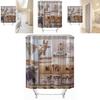 Animal Shower Curtain Peva Waterproof Bathroom Divider For Home Use