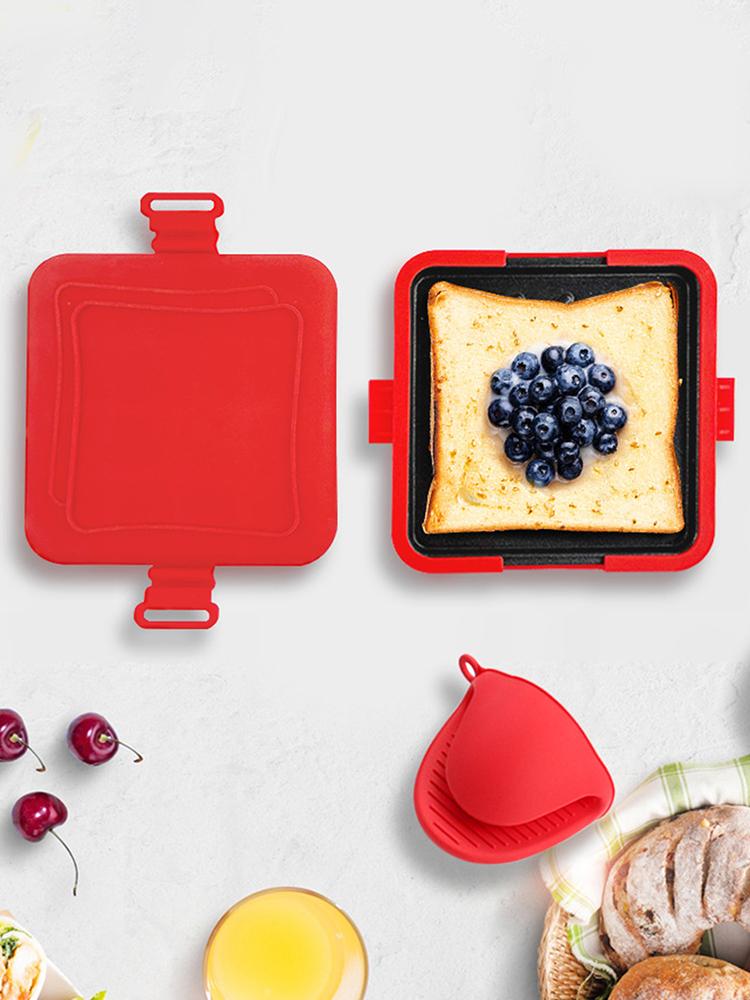 Microwave Toastie Maker Dishwasher Safe Panini Press Grilled Cheese Sandwich Maker for Cooking Breakfast Grilled Cheese Snacks