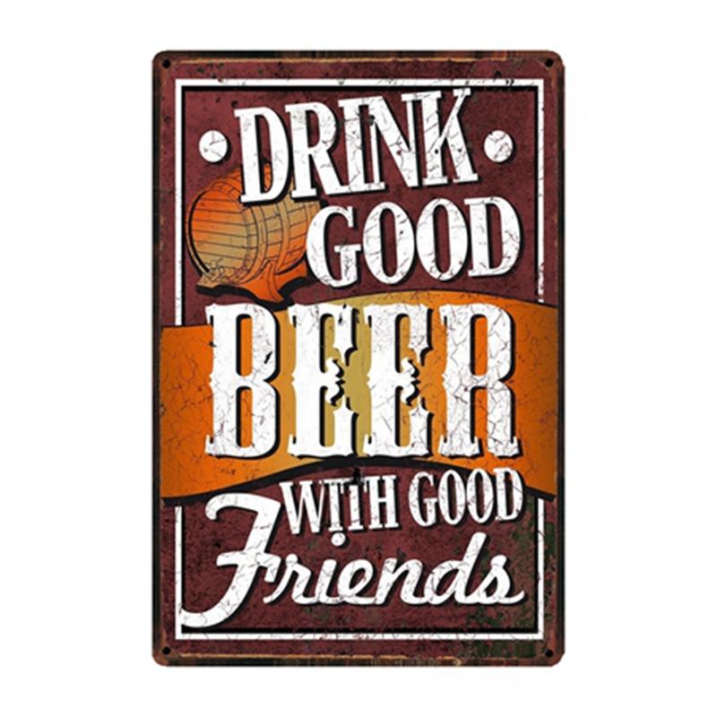 [ WellCraft ] Free Beer Tomorrow Ice Cold Beer Served Here Metal Sign Posters Art Vintage Mural Painting Custom Decor WW4