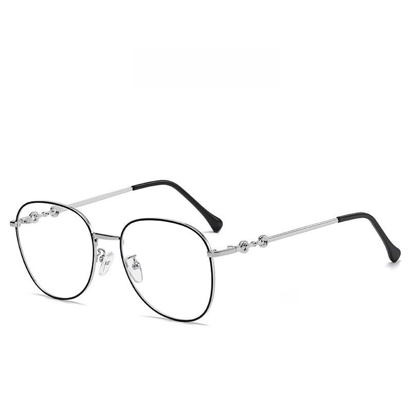 New Ni Ni Style Eyeglass Frame With Blue Light Blocking Metal Design For Fashionable Adults