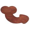 Aperitif Board C Type BPA Free Odorless Easy Cleaning Walnut 3 Large Spaces Cheese Serving Platter for Picnic Plate L