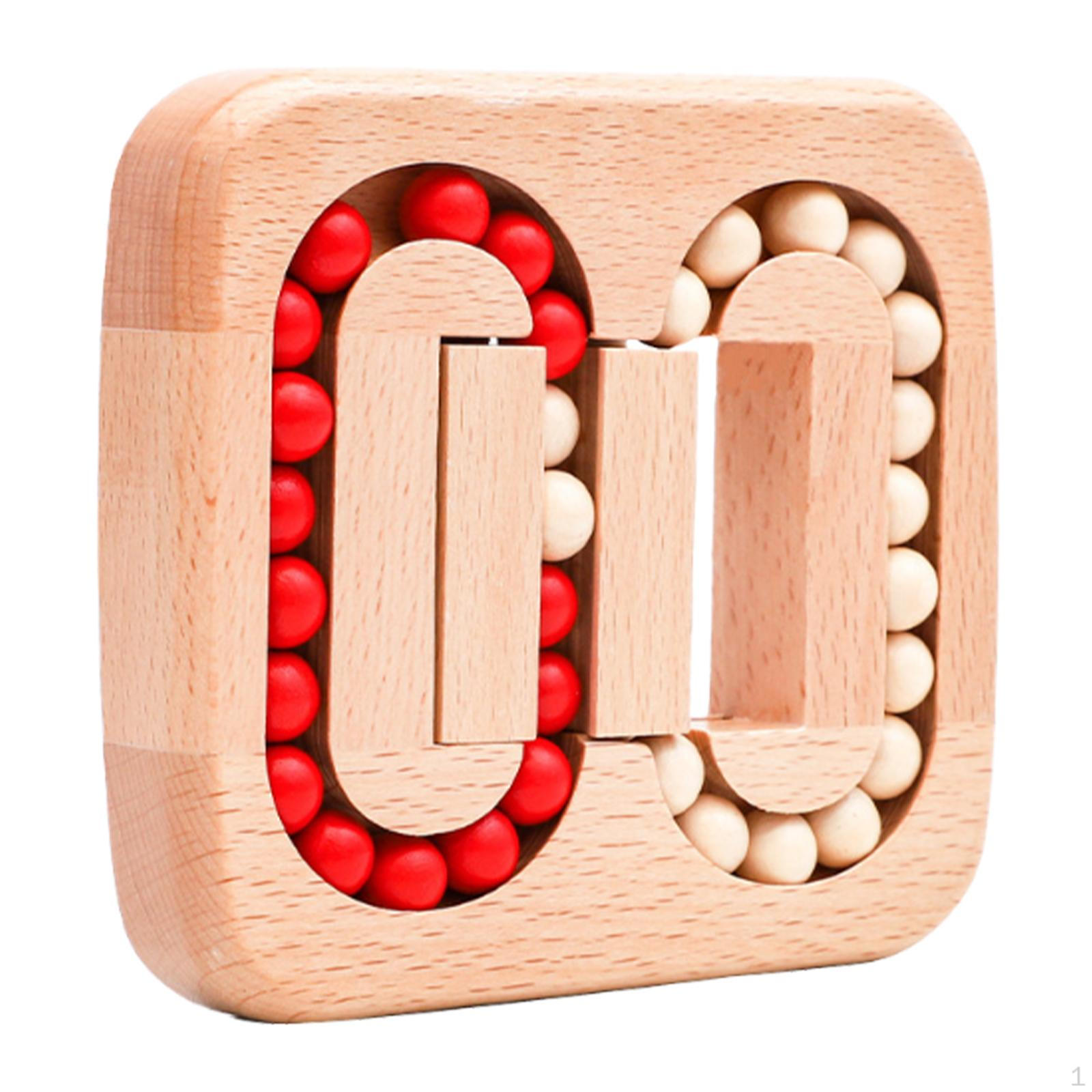 

Деревянные кубики-бобы Игрушка Сенсорная дорожная игра, Развивающая деревянная головоломка Детские головоломки Интерактивные для