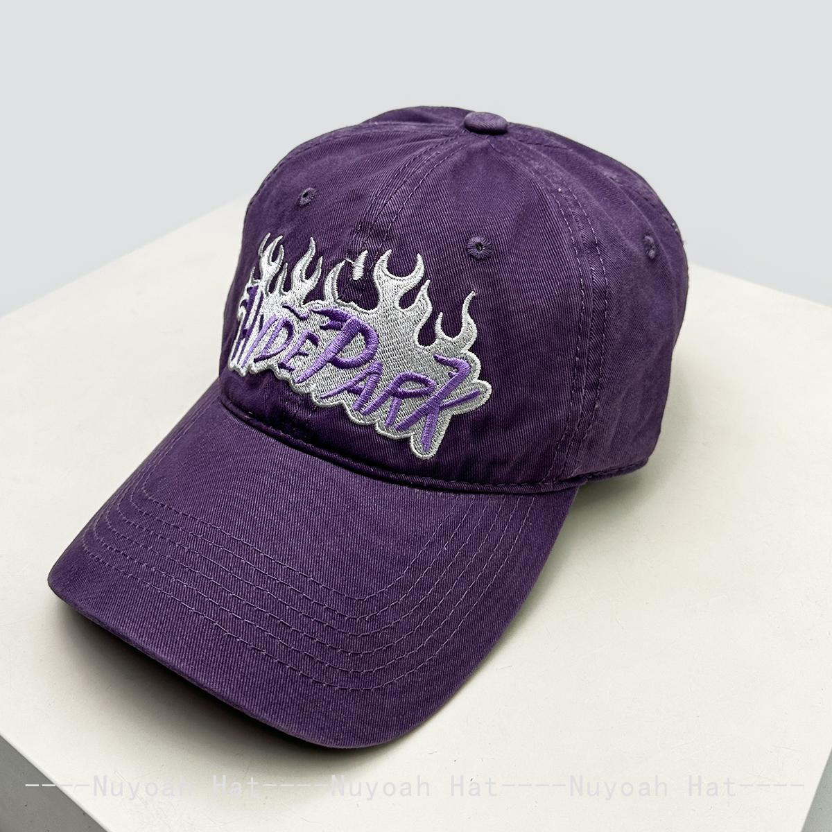

New Men Women American Retro Letter Flame Embroidery Simple Baseball Hats Sunshade Personal Versatile Peaked Caps Fashion Ins 52-60cm