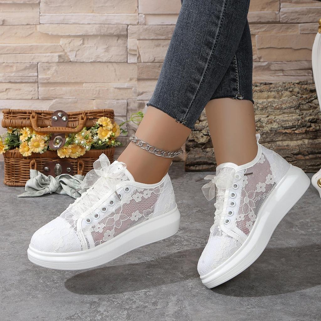 Damen Sneaker 2025 Neue Mode Sommer Casual Weiße Schuhe Schnürung Canvas Atmungsaktiv Designer Schuhe Damen Sneaker Zapatos De Mujer