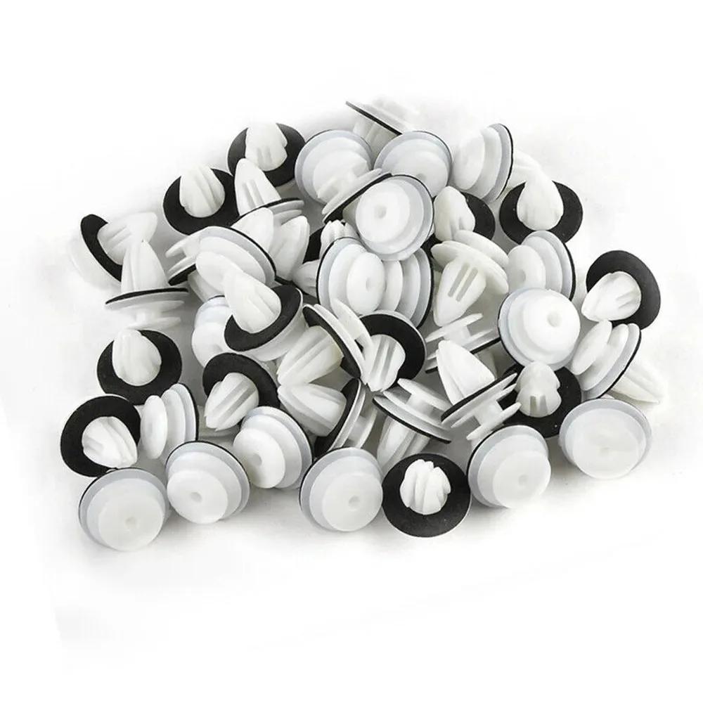 100-20PCS Auto Door Panel Clip with Seal Ring Auto Fastener Rivet Bumper Clip Retainer Car Interior Retaining Accessories