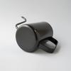 FUN COFFEE Drip Pot, 600ml, Direct Heat, Narrow Mouth, Coffee Kettle, Stainless Steel, with Lid, Outdoor/Camping Kettle, Black (co-0012-2)