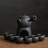 Japanese Style Coarse Pottery Tea-Boiling Stove Alcohol Stove Warm Tea Teapot Warmer Antique Tea Ceremony Kung Fu Tea Set