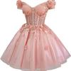 Evening Dress Women's 1011 New One-word Shoulder Celebrity Temperament Host Dress Piano Vocal Art Test Skirt