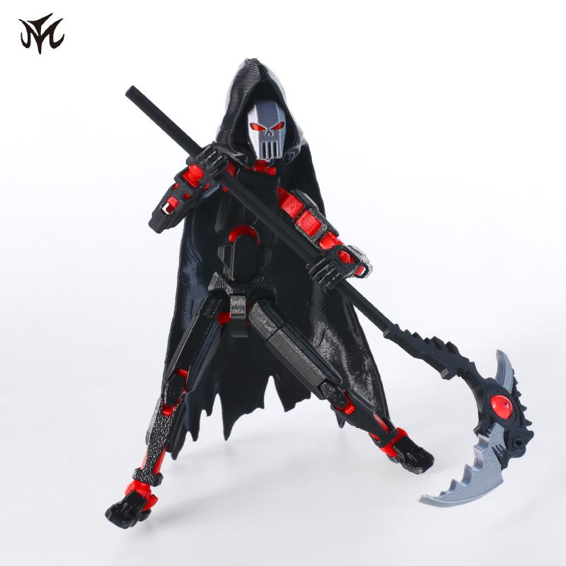 T13 New Action Figure Set 3D Printed Multi-Jointed Movable Titan 13 Dummy Lucky 13 Mobile Robo for Game Lovers Toy Black Red