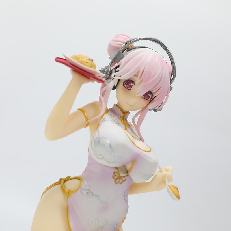 Emontoys Sonicomi Super Sonico Figure Cheongsam Anime Girl Pvc Action Toy Statue Game Collection Model Doll 1/7 Poseable Articulated Scale Detailed