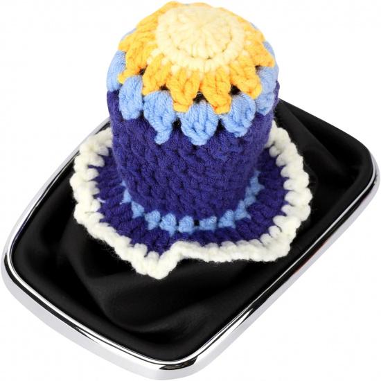 Crochet Shift Knob Cover, Universal Cute Handmade Strawberry Boho Car Accessories for Women, Car Shift Boots Knobs Cover Automotive Interior Fits Car