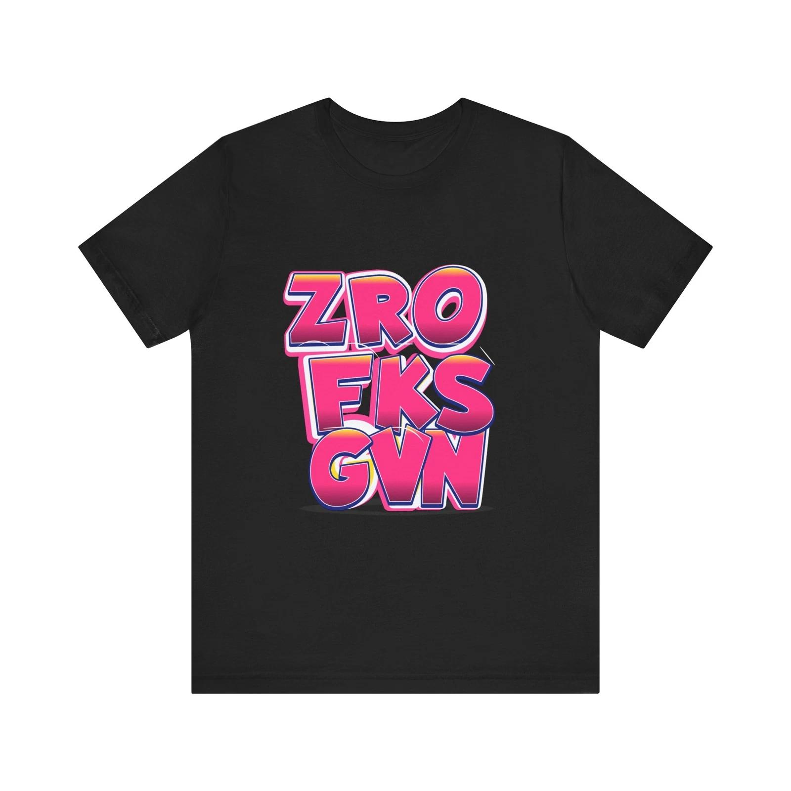 

ZROFKSGVN T-Shirt,Trendy Graphic Tee, Casual Wear, Streetwear, M