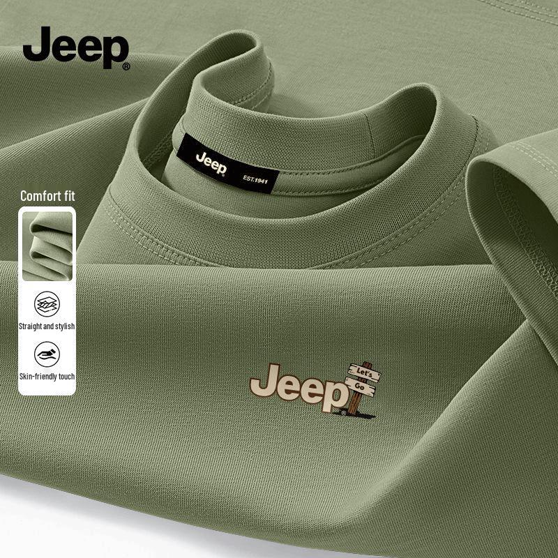 JEEP Men s Pure Cotton Loose Fit Short Sleeve T-Shirt XL